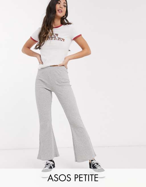 ASOS DESIGN kick flare pants in grey marl