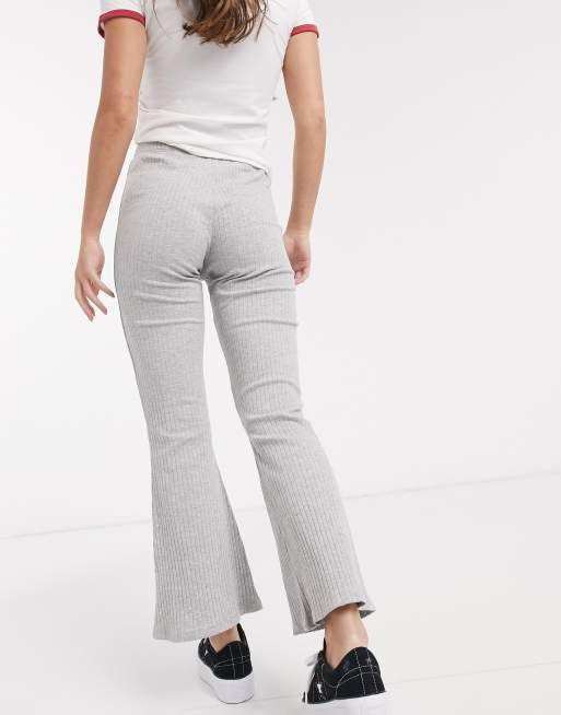 ASOS DESIGN kick flare pants in grey marl