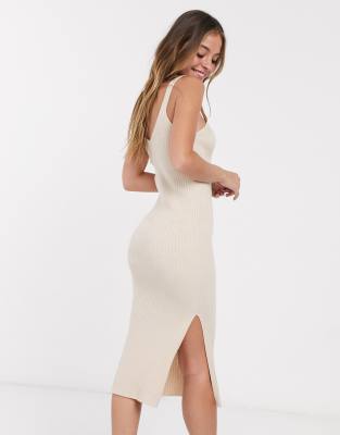 petite knit midi dress