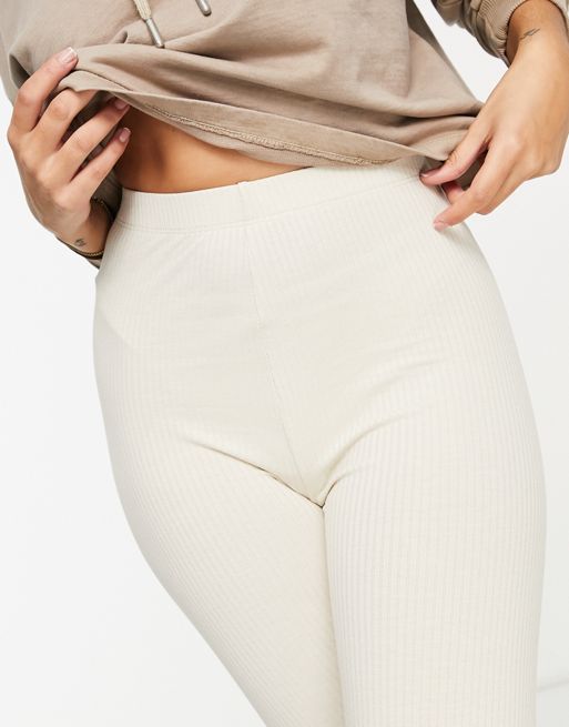 ASOS Weekend Collective seamless legging in neutral rib