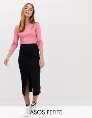 petite bodycon midi skirt