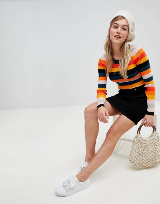 ASOS DESIGN Petite ribbed jumper in fine knit