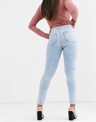 high waisted stonewash jeans