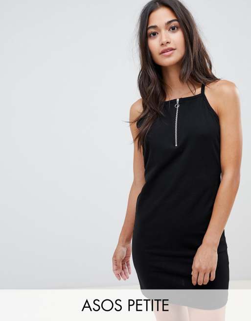 ASOS DESIGN Petite Robe à fermeture éclair sur le devant et dos échancré ASOS