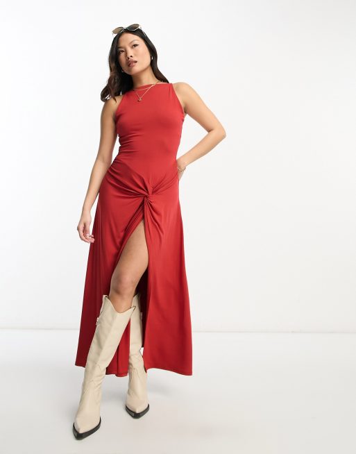 Robe longue rouge asos hot sale