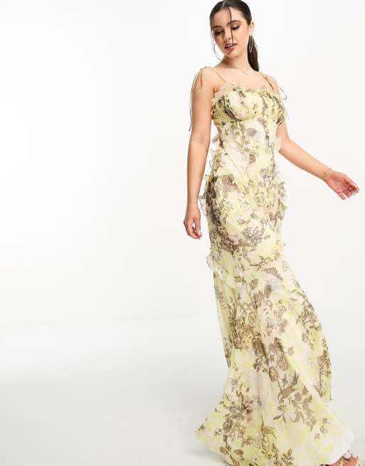 ASOS DESIGN Petite Robe longue boutonn e coup e en biais