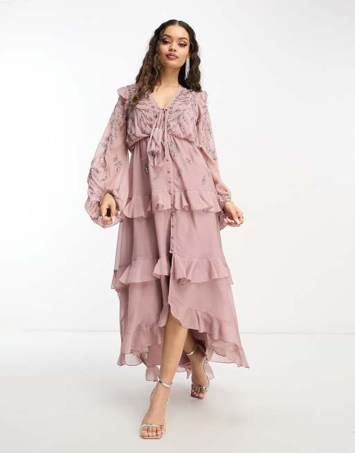 Robe boutonnée outlet devant asos