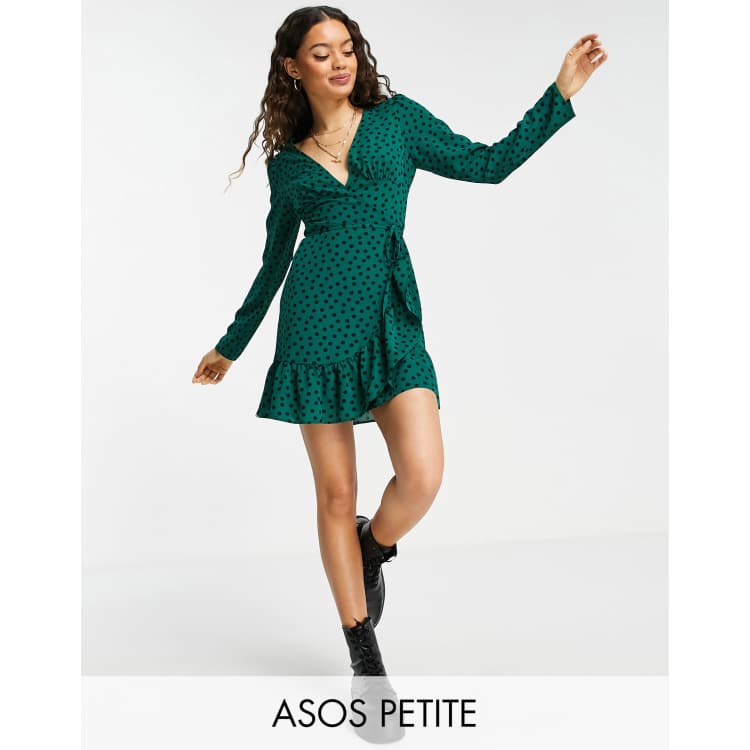 Robe à best sale pois verte