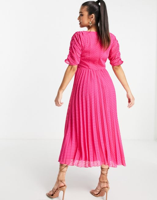 Asos hot pink hot sale dress