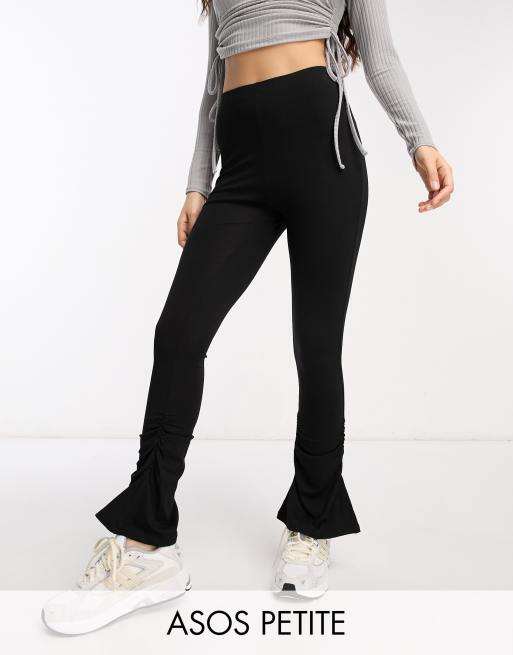 Women's High Waisted Flare Leggings With Ruched Waistband - A New