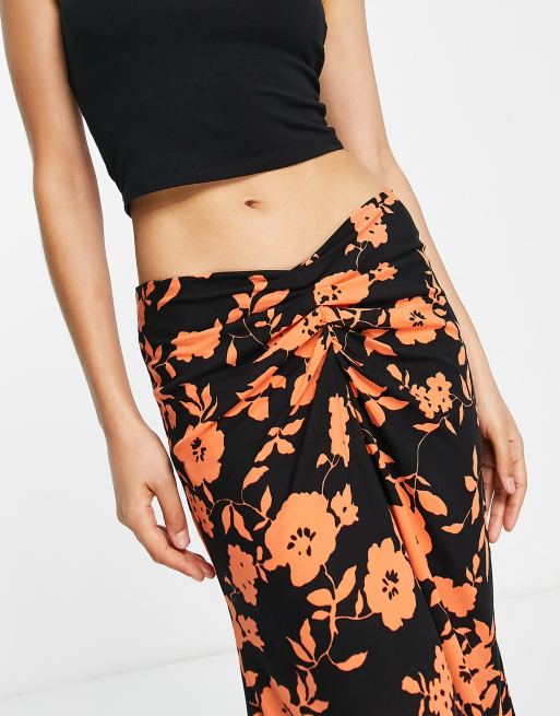 Asos ruched midi skirt best sale