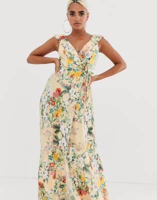 petite maxi wrap dress