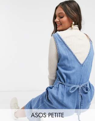 petite denim jumpsuit