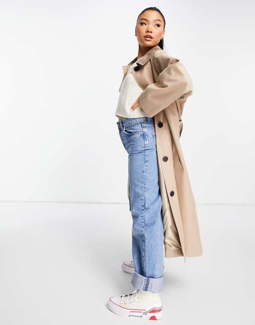 Asos design boyfriend trench coat best sale