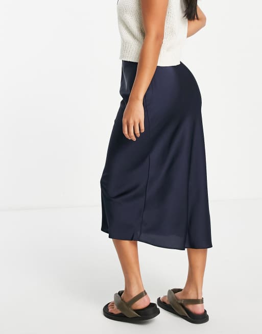 Asos navy midi skirt best sale