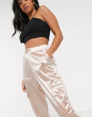 satin joggers women