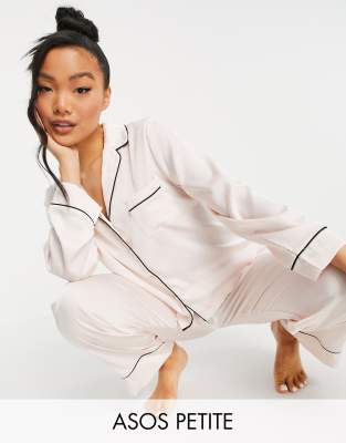 ASOS PETITE Bonded Satin Set