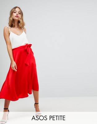 asos satin midi skirt