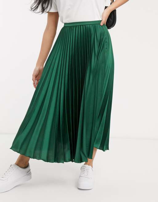 Green shop skirt pleated