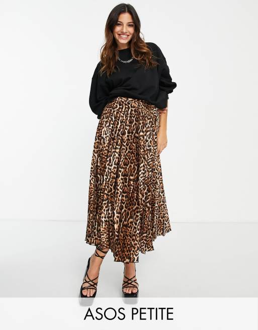 Asos leopard print midi 2024 skirt