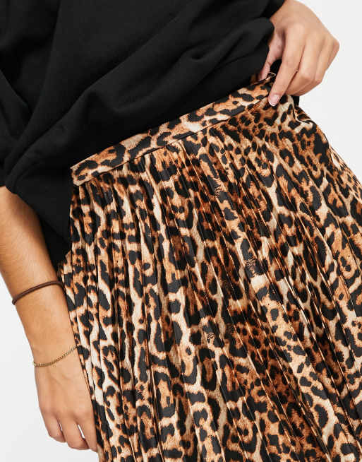 Petite leopard print skirt sale