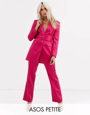 pink satin suit