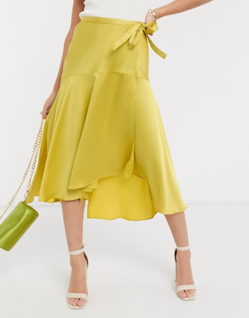 Mustard skirt wrap sale