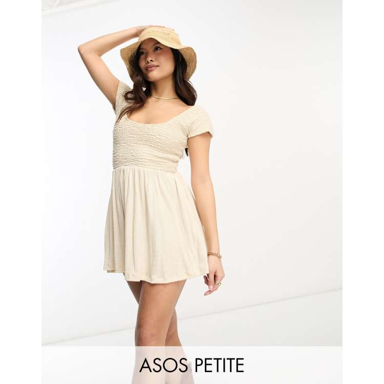asos design high neck shirred waist mini dress in texture Petite scoop cap sleeve crinkle sand Embrace the season in Lace-Up Long Tulle Prom Color:Rose Apple (Red)/ Red Trim V neck prom dresses Drop waist