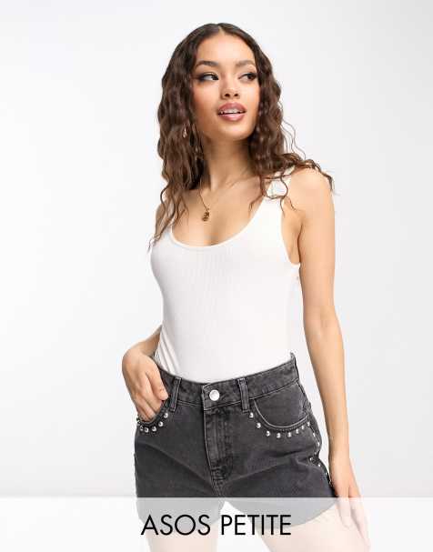 Petite White Cami Vest Top