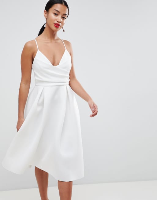 Scuba cami prom midi sale dress