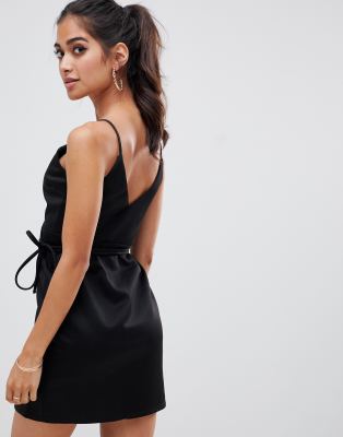 asos petite black dress