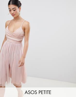 asos design scuba cami prom midi dress