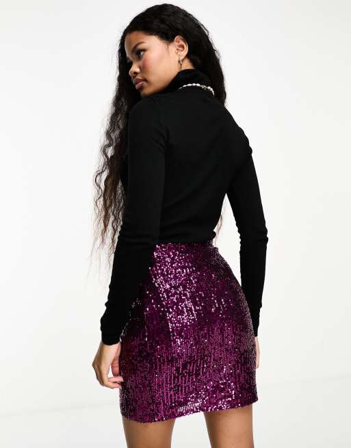 Sequin pencil cheap skirt petite