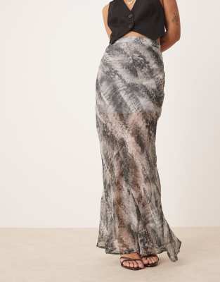 Asos Petite Asos Design Petite Sheer Maxi Skirt