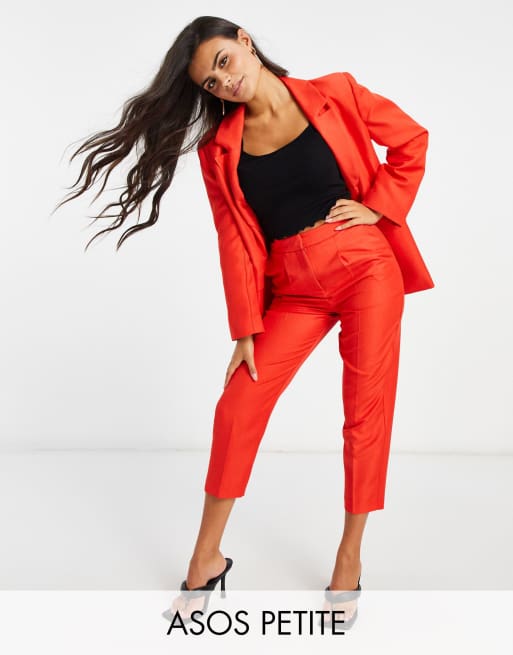 asos red trouser suit