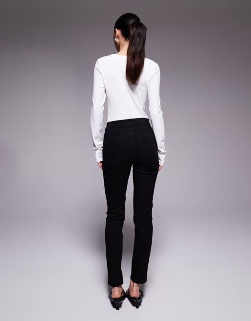 ASOS DESIGN Petite - Skinny jeans in effen zwart, 3 van 5