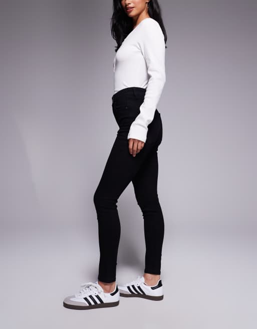 ASOS DESIGN Petite - Skinny jeans in zwart , 3 van 5