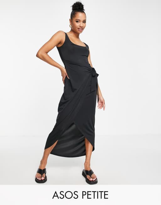 Asos petite black outlet dress