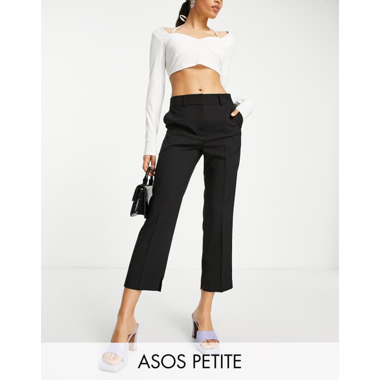 ASOS DESIGN slim ankle length pants in black