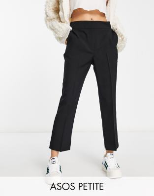 Asos Petite Asos Design Petite Slim Ankle-skim Cigarette Pants In Black