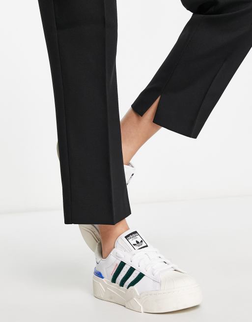 ASOS DESIGN Petite slim ankle-skim cigarette pants in black