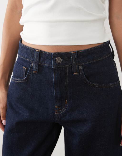 ASOS DESIGN Petite slim barrel jean in rinse, 3 of 5