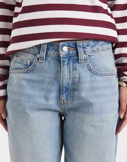 ASOS DESIGN Petite slim barrel jeans in vintage wash