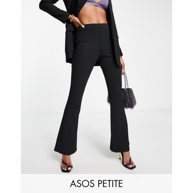 ASOS DESIGN flare suit pants in black