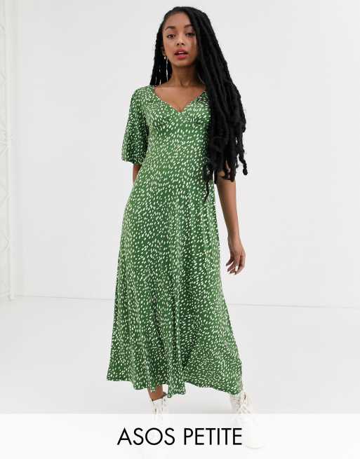 Asos green shop spot dress