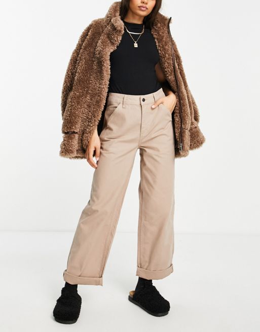 ASOS DESIGN Petite chino pants in stone