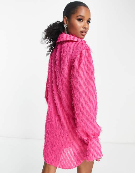 Asos design textured on sale faux fur coat