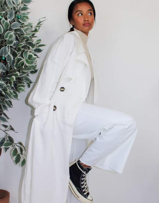 Asos white 2025 trench coat