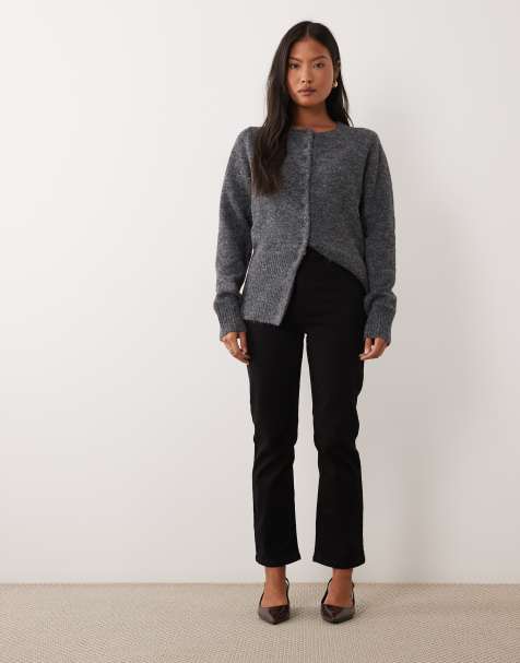 ASOS DESIGN Petite smala raka jeans i svart - view 1