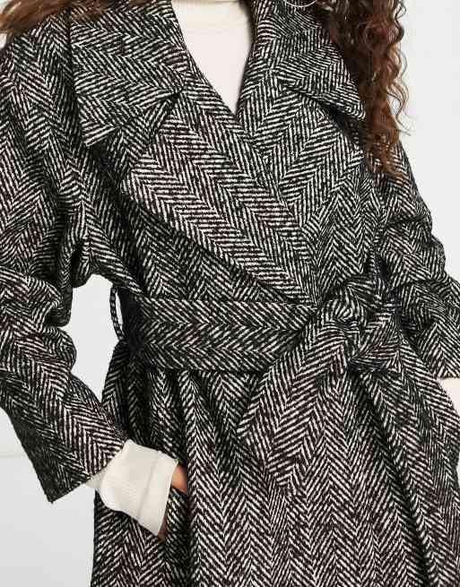 Petite herringbone outlet coat